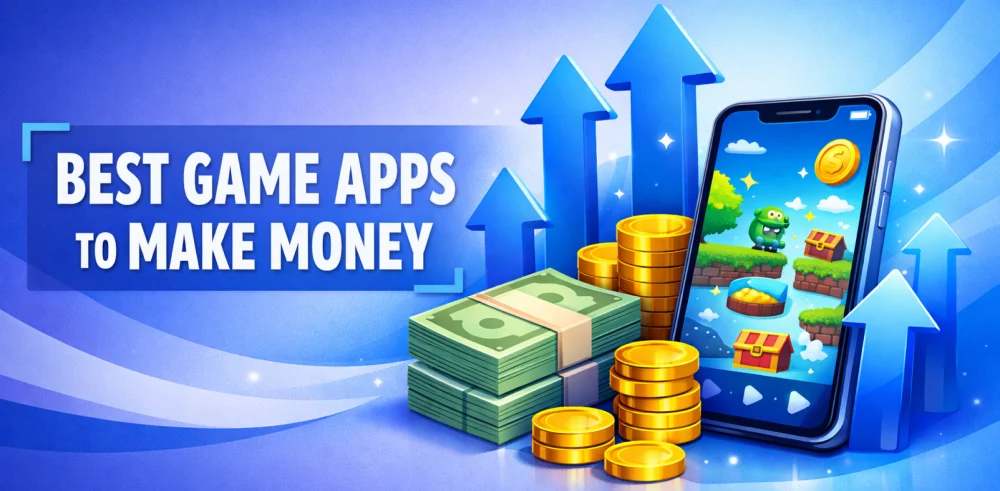 Featured image for the article with best game apps to make money.