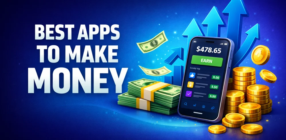 Featured image for the article about best apps to make money.
