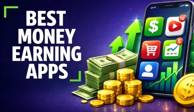 Cover image for best money earning apps 2026 article showing a smartphone with money icons representing passive and active income methods.