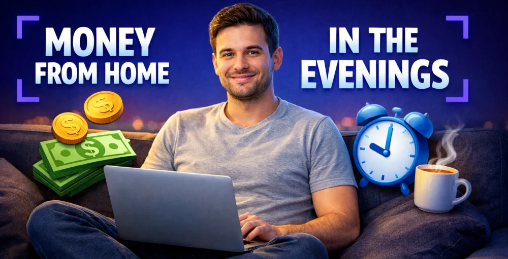 Featured image for the article about how can i make extra money from home in the evenings.