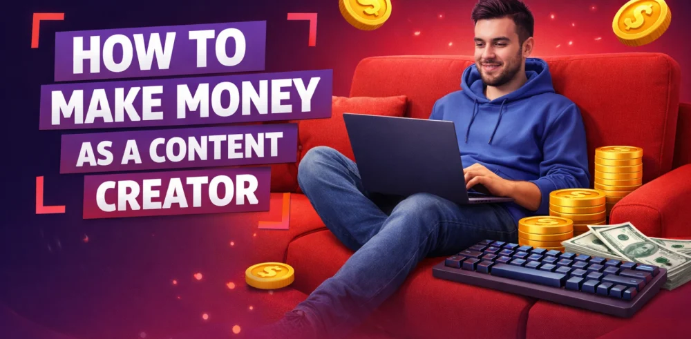 Featured image for the article about how to make money as a content creator.