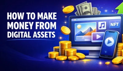 Featured image for the article about how to make money from digital assets.