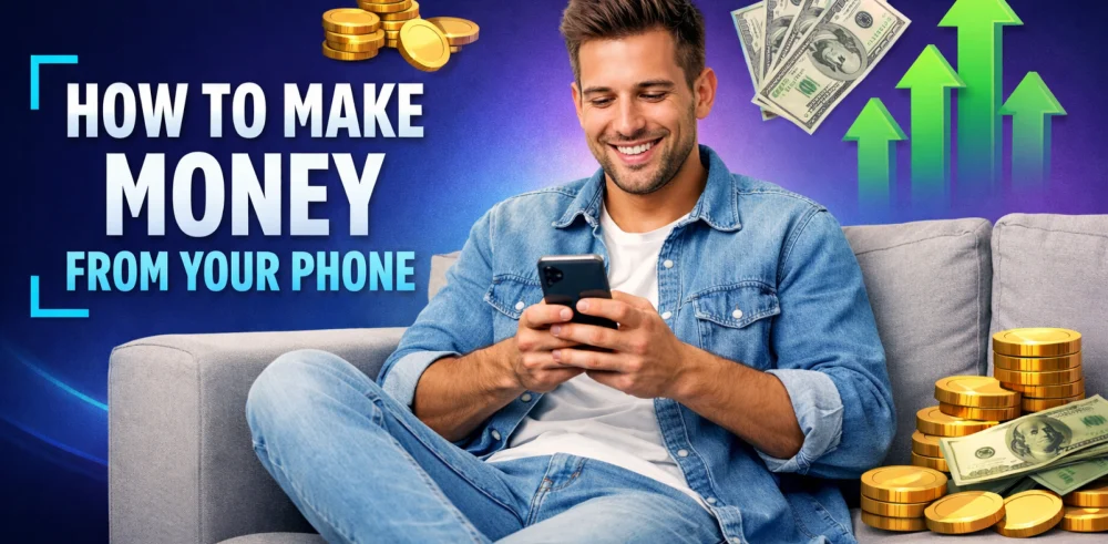 Featured image for the article about how to make money from your phone.