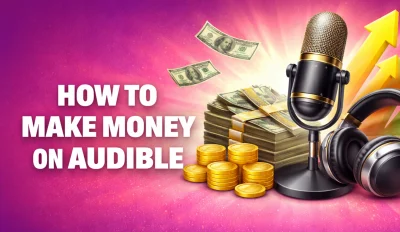 Featured image for the article about how to make money on audible.