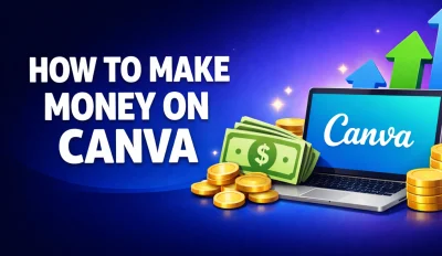 Featured image for the article about how to make money on canva.
