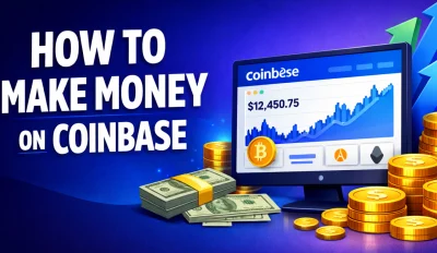 Featured image for the article about how to make money on coinbase.