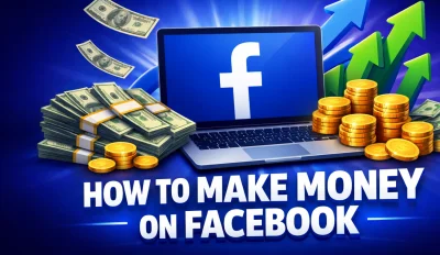 Featured image for the article about how to make money on facebook.