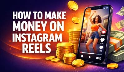Featured image for the article about how to make money on instagram reels.