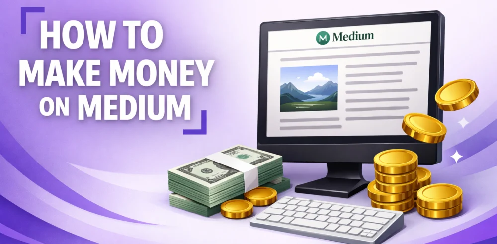 Featured image for the article about how to make money on medium.