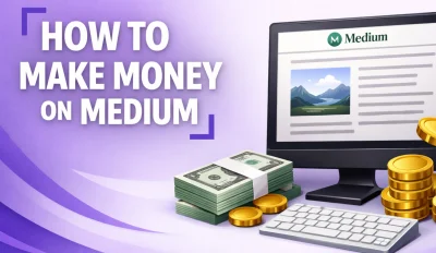 Featured image for the article about how to make money on medium.