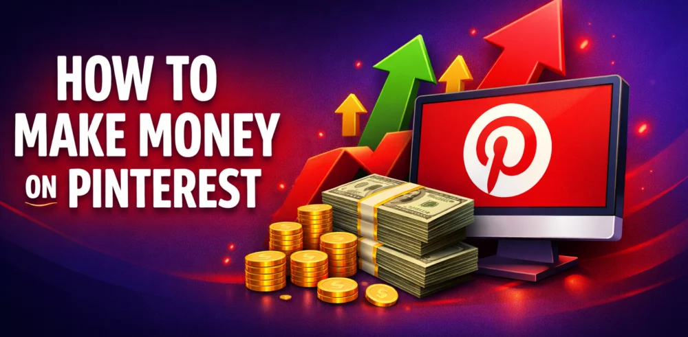 Featured image for the article about how to make money on pinterest.