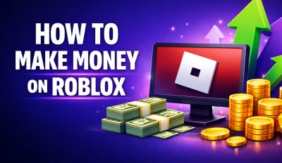 Featured image for the article about how to make money on roblox.