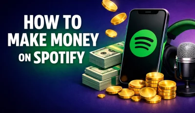 Featured image for the article about how to make money on spotify.