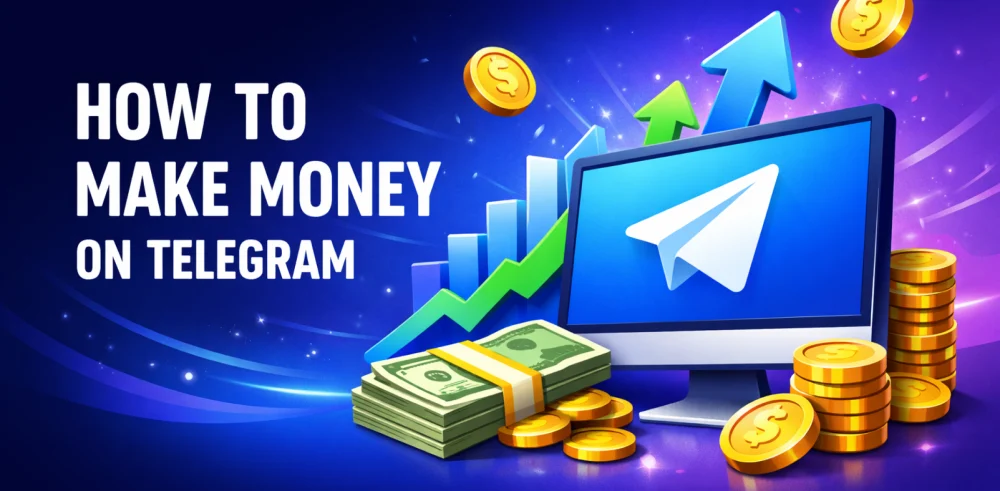Featured image for the article about how to make money on telegram.