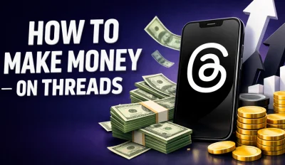 Featured image for the article about how to make money on threads.