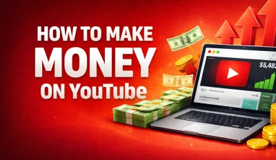 Featured image for the article about how to make money on youtube.