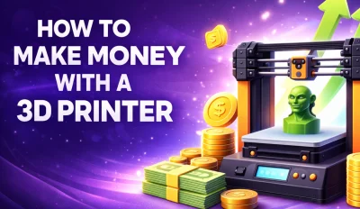Featured image for the article about how to make money with a 3d printer.