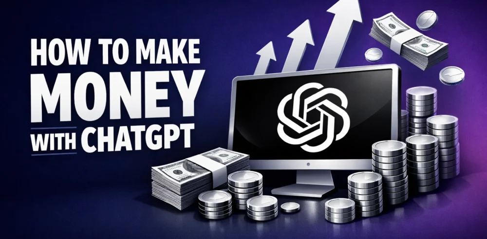 Featured image for the article about how to make money with chatgpt.