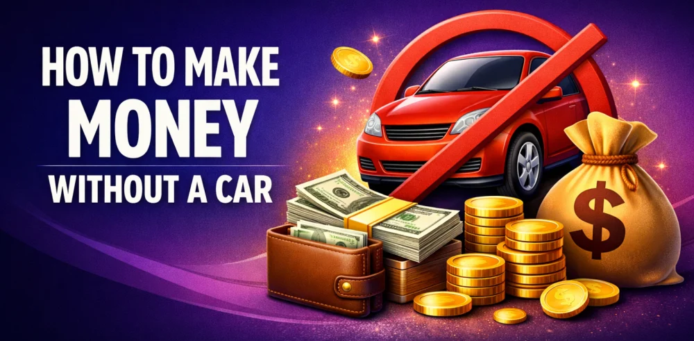 Featured image for the article about how to make money without a car.