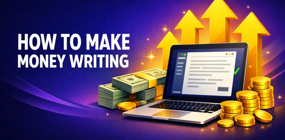 Featured image for the article about how to make money writing.