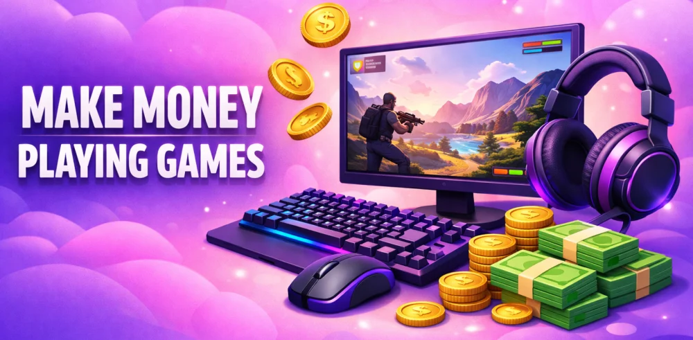 Featured image for the article about how to make money playing games.
