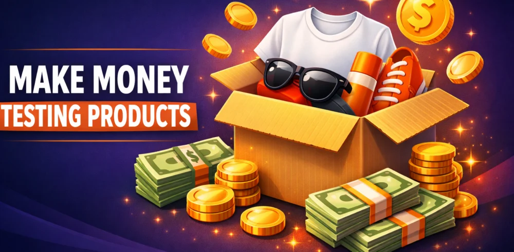 Featured image for the article about how to make money testing products.
