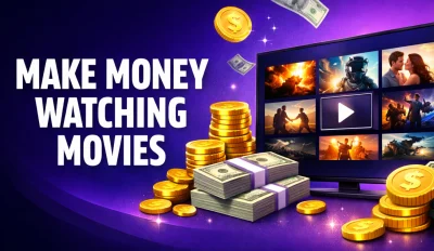 Featured image for the article about how to make money watching movies.