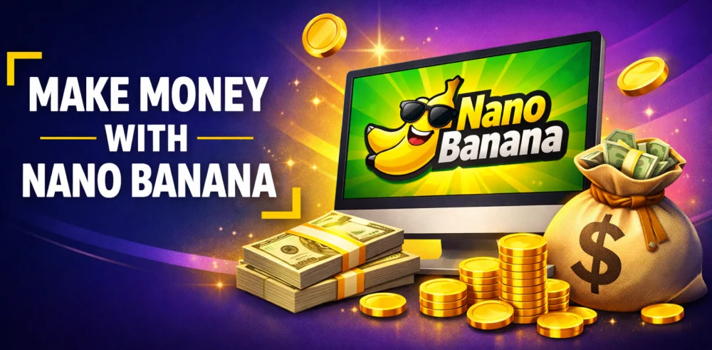 Featured image for the article about how to make money with nano banana.