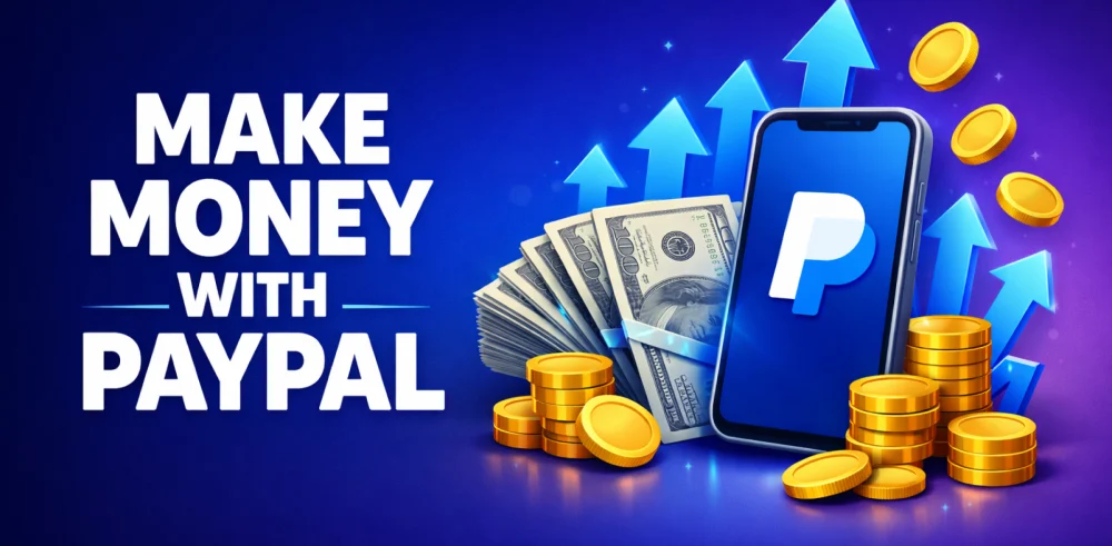 Featuerd image for the article about how to make money with paypal.