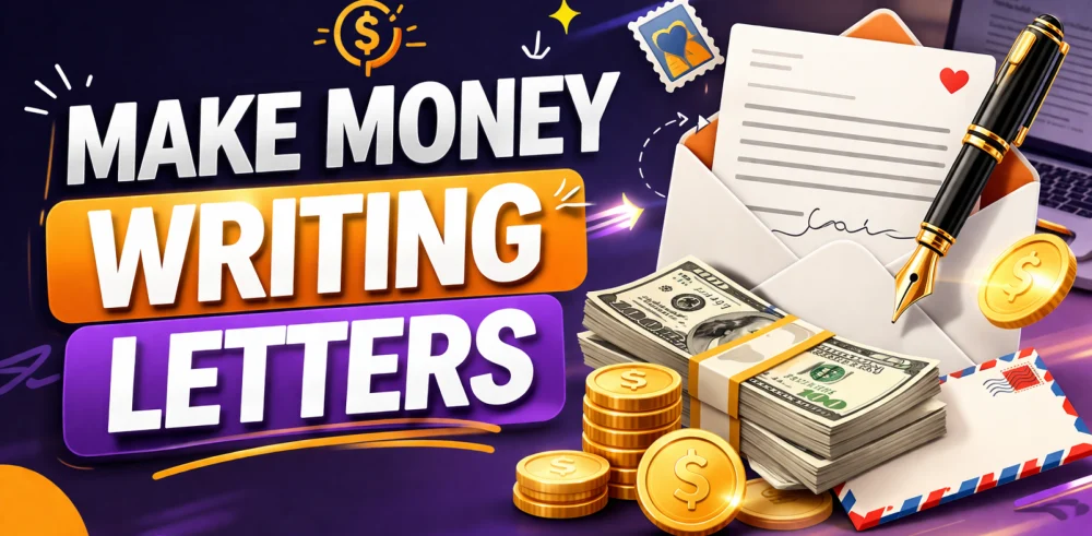 Featured image for the article about how to make money writing letters.