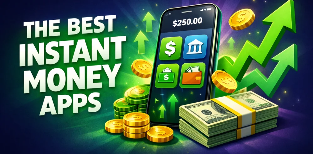 Featured image for the article about the best instant money apps.