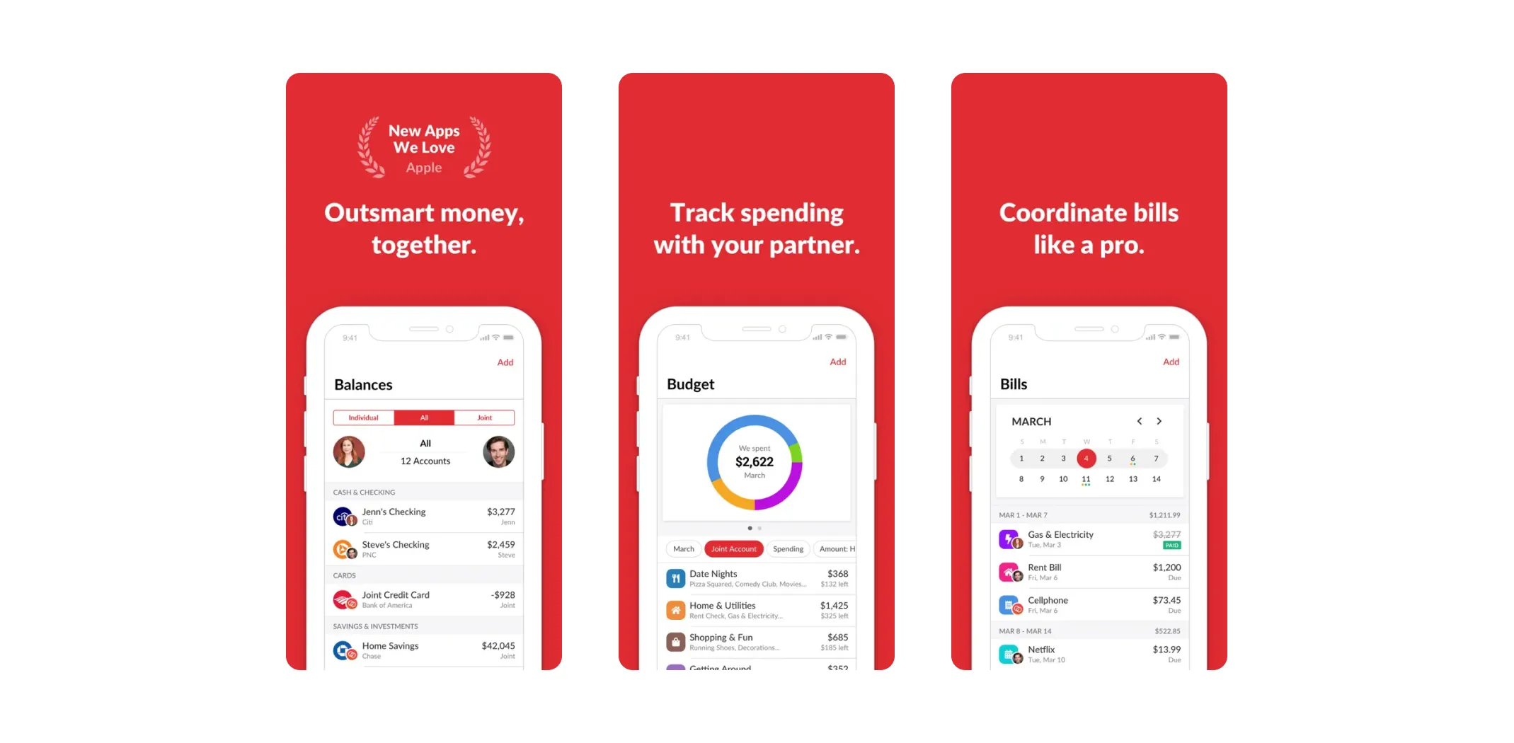 Screenshot of the Honeydue couples finance app, included in the best personal finance apps roundup.