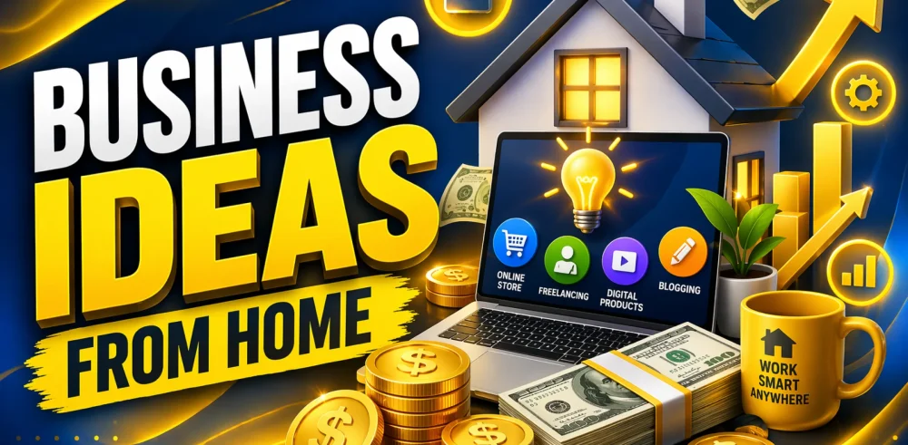 Featured image for an article on business ideas from home