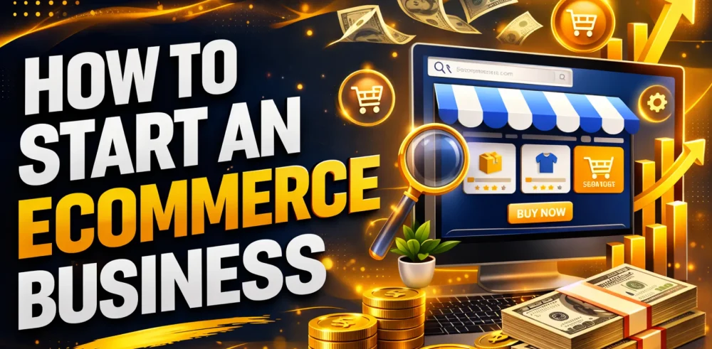 Featured image for an article on how to start an ecommerce business