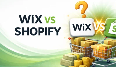 Featured image for an article comparing Wix vs Shopify