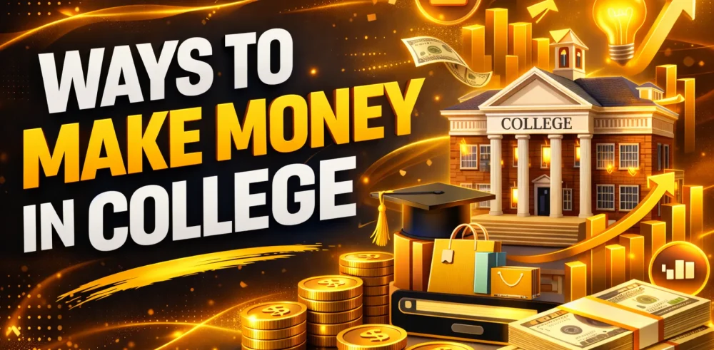Featured image for an article on ways to make money in college