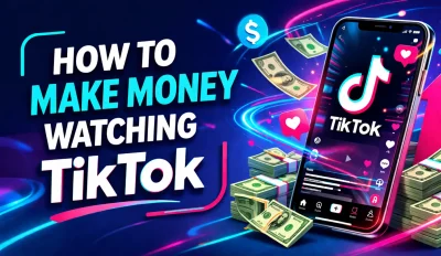 Featured image for an article on how to make money watching TikTok