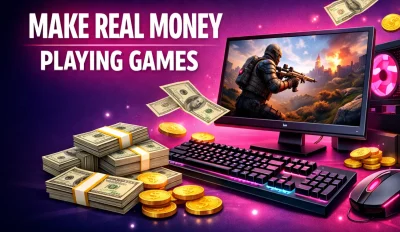 Featured image for an article on how to make real money playing games