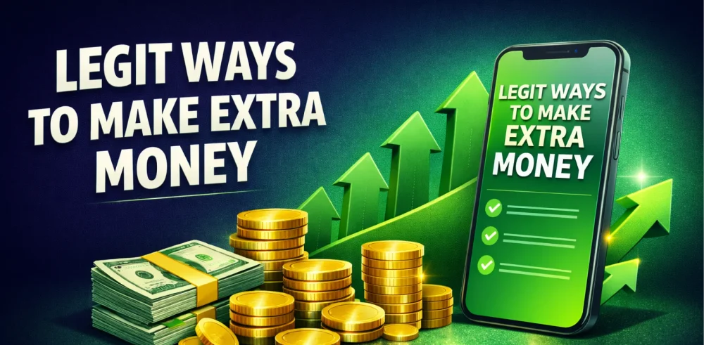 Featured image for an article on the legit ways to make extra money