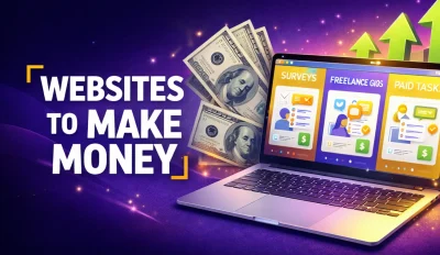 Featured image for an article about websites to make money