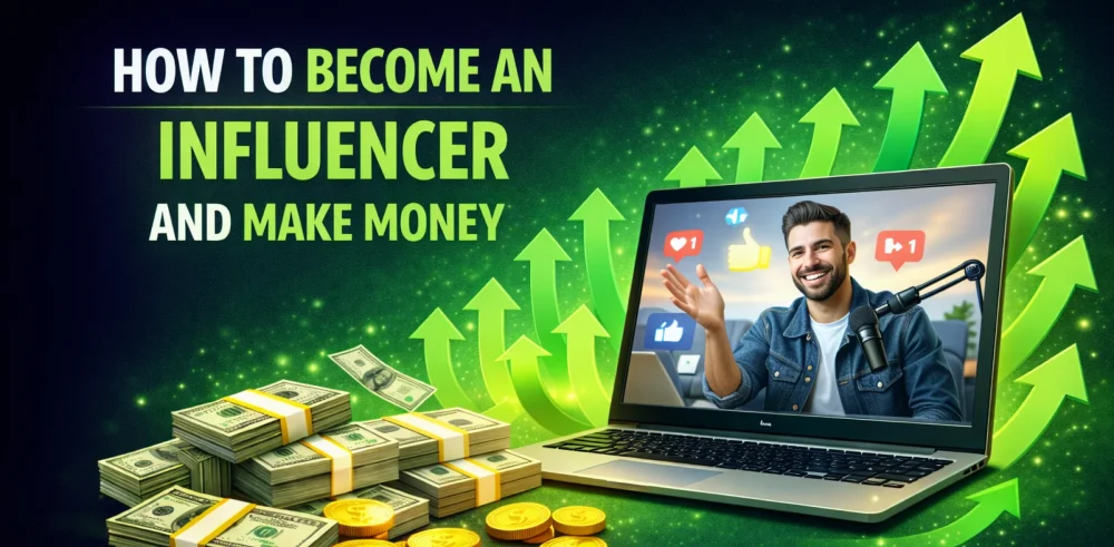 Featured image for an article on how to become an influencer and make money