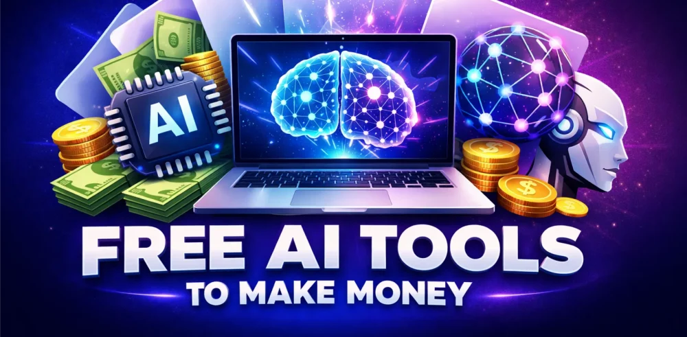 Featured image for an article on free AI tools to make money