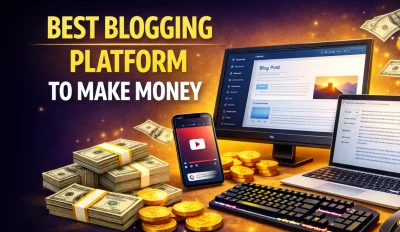 Featured image for an article on the best blogging platform to make money