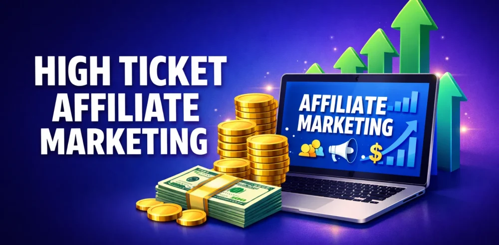 Featured image for an article on high ticket affiliate marketing