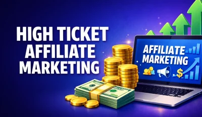 Featured image for an article on high ticket affiliate marketing