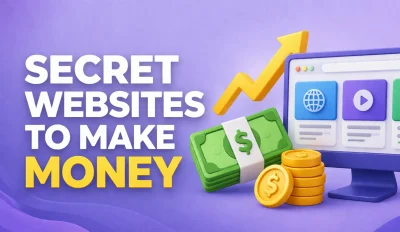 Featured image for an article on secret websites to make money