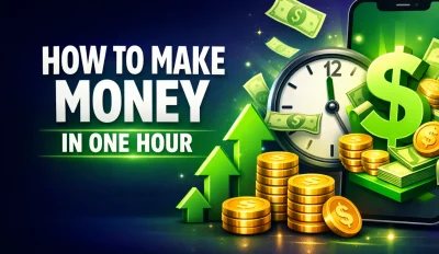 Featured image for an article on how to make money in one hour