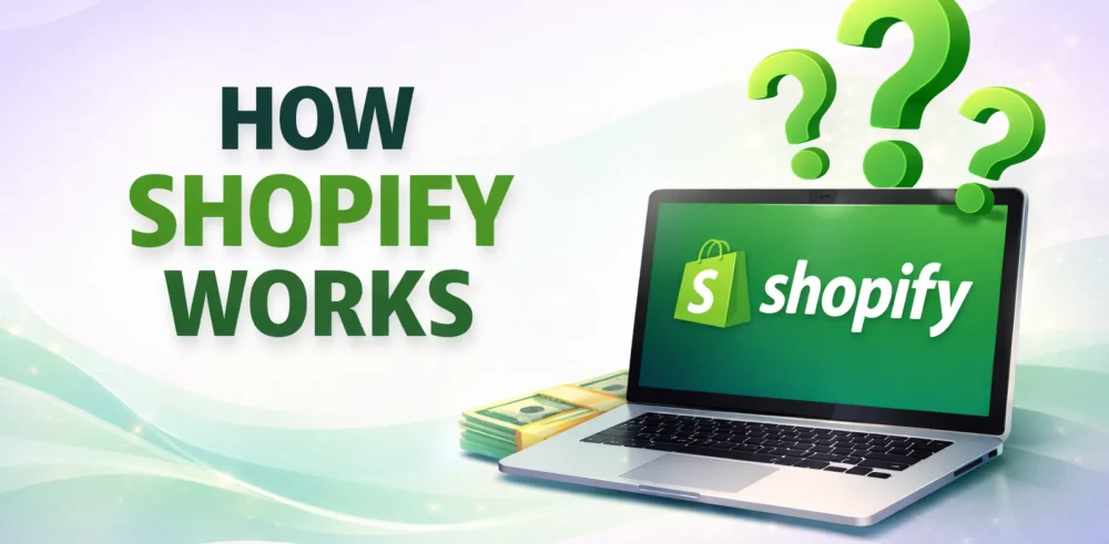 Featured image for an article on how Shopify works