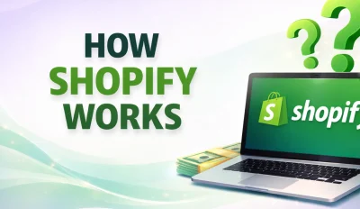 Featured image for an article on how Shopify works