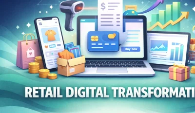 Featured image for an article on retail digital transformation